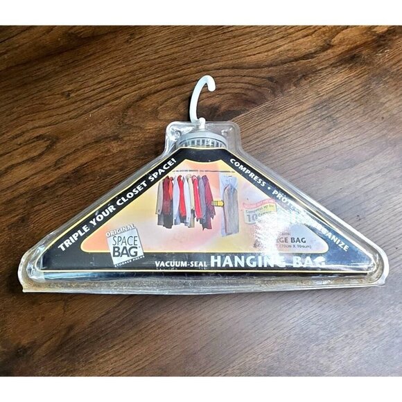 Original Space Bag Hanging Bag Vacuum Seal Compress up to 10 Garments New - Picture 1 of 7